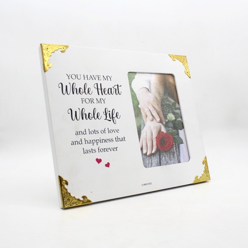 White Love Quote  Wooden Photo Frame love Gift For Her/ Him